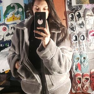 Grey fluffy jacket